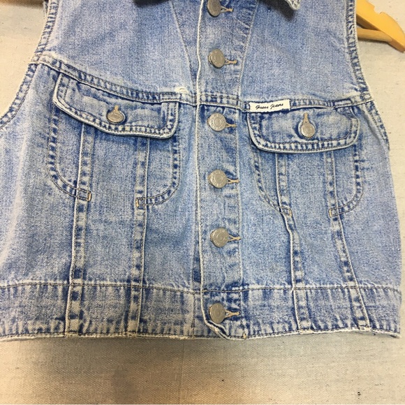 Vintage 80s Guess Jeans Womens Denim Vest - Picture 5 of 10